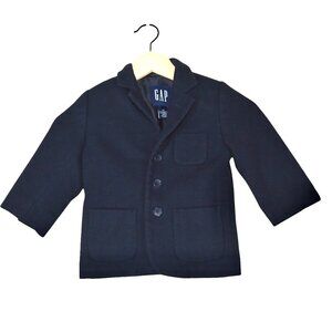 GAP Navy Wool Cashmere Blend Blazer XXS 3/4 Classic Prep Kidswear